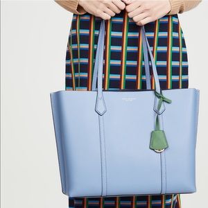 **LIKE NEW** TORY BURCH PERRY TOTE- BLUEWOOD- comes with dust bag